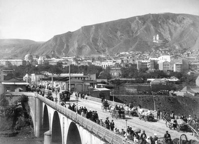 Tbilisi in the 19th Century, Mikhail Vorontsov Bridge by Dmitri Ivanovich Yermakov